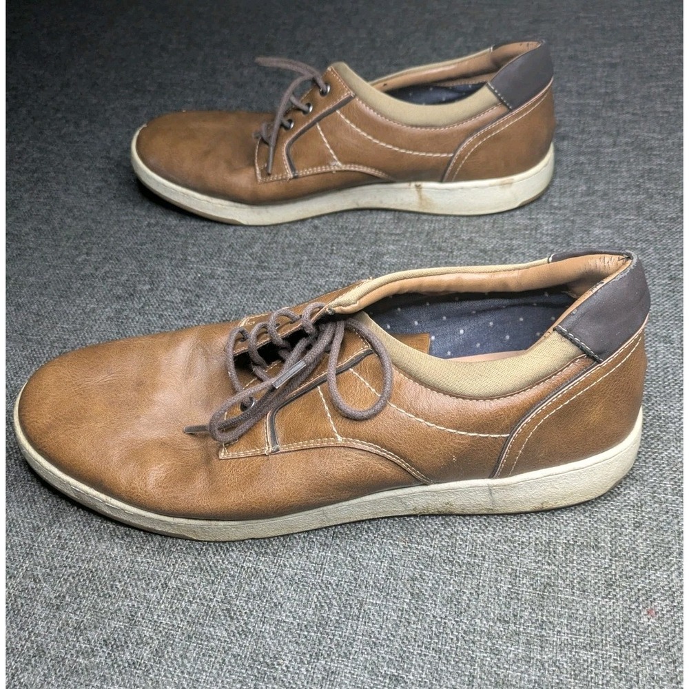 Rye By Hawker Eye Men's Tan Larelissi Shoes Brown Leather Lace Sneakers Size 12